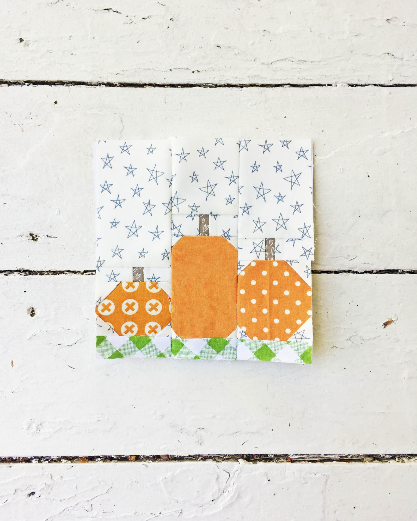 foundation paper piecing: fall pumpkin pillow
