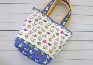 Free Quilted Tote Bag Tutorial Using the Modern Fans Pattern