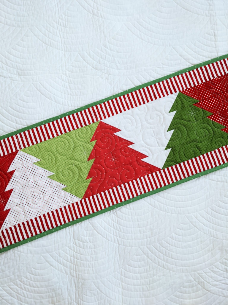 Free Christmas Tree Table Runner Tutorial in Riley Blake Basics